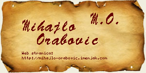 Mihajlo Orabović vizit kartica
